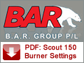 Click here to download the Scout 150 Burner Settings pdf